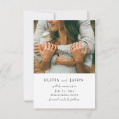 シンプルな2枚の写真の結婚式セーブ・ザ・デート セーブザデート (裏面)