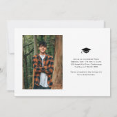 シンプルな2枚の写真を使った卒業式の案内 招待状 (裏面)