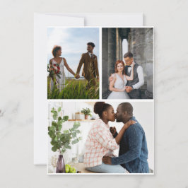 シンプルな3枚の写真コラージュ シーズンカード