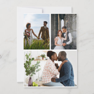 シンプルな3枚の写真コラージュ シーズンカード