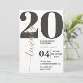 シンプルな30歳の誕生日パーティー 招待状 (スタンド正面)