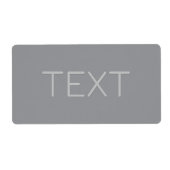 シンプルな3D風テキスト | グレー ラベル (正面)