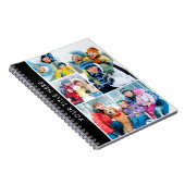 シンプルな4枚の写真コラージュ - カスタムカラー ノートブック (右側)