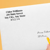 シンプルな4行 リターンアドレス 基本的な ミニマル セルフインキングスタンプ