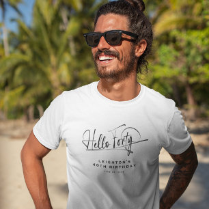 シンプルな40歳の誕生日おめでとうデザイン Tシャツ