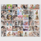 シンプルな42枚の写真コラージュ包装紙 ラッピングペーパー (フラット)