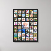 シンプルな45枚の写真コラージュテンプレート - カスタムテキスト キャンバスプリント (正面)