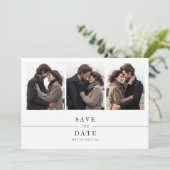 シンプルな5枚の写真を使った結婚式の「Save the Date」招待状 招待状 (スタンド正面)