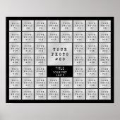 シンプルな51枚の写真コラージュ - カスタマイズ可能な色 ポスター (正面)