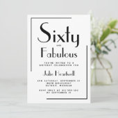 シンプルな60歳の誕生日パーティー 招待状 (スタンド正面)