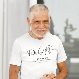 シンプルな80歳の誕生日おめでとう Tシャツ