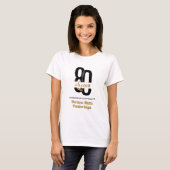 シンプルな80歳の誕生日 ブラックゴールド Tシャツ (正面フル)