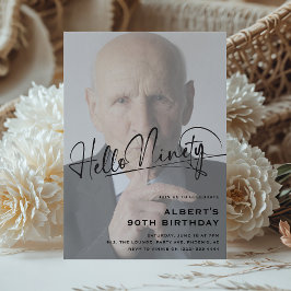 シンプルな90歳の誕生日おめでとう 招待状