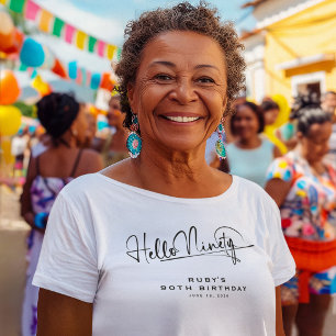 シンプルな90歳の誕生日おめでとう Tシャツ