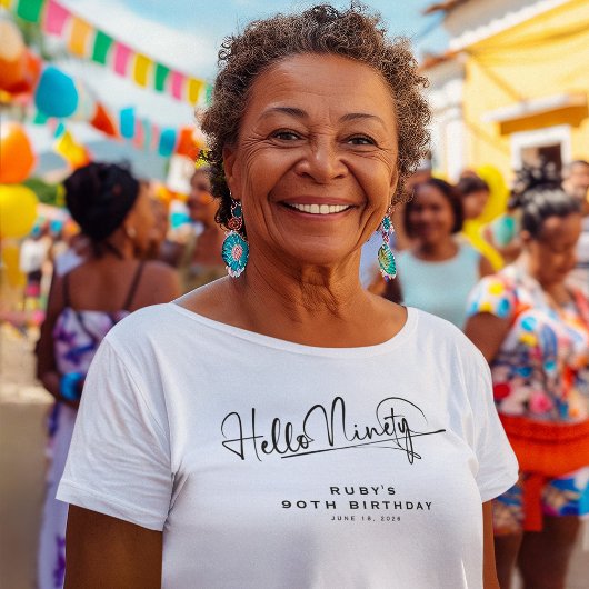 シンプルな90歳の誕生日おめでとう Tシャツ
