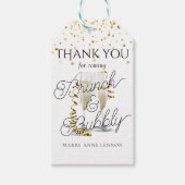 シンプルな テキスト ブライダルシャワー ギフトタグ (正面)