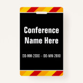 シンプルな"会議ボランティア"のバッジ バッジ (裏面)