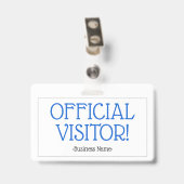 シンプルな"公式の訪問者!" バッジ (裏面 (クリップ付))