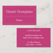 シンプルな、基本的な公証人の名刺 名刺 (正面/裏面)