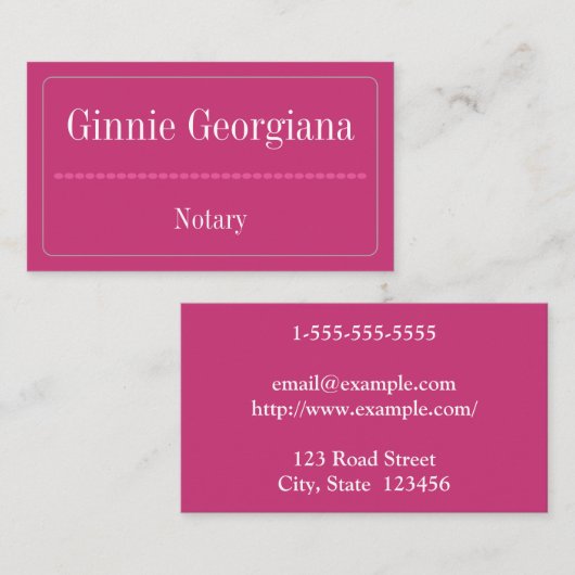 シンプルな、基本的な公証人の名刺 名刺 (正面/裏面)