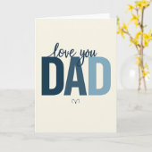 シンプルな「Love You Dad」タイプのカード カード (黄色い花)