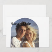 シンプルな Save The Date カード (正面/裏面)