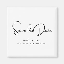 シンプルな Save The Date マグネット