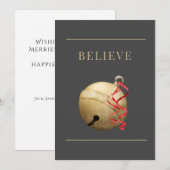 シンプルなBELIEVEとジングルベルのクリスマス (正面/裏面)