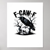 シンプルなF Caw Fデザイン ポスター (正面)