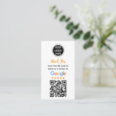 シンプルなGoogleレビュー依頼カード|現代の小さなビジネス コーリングカード (スタンド正面)