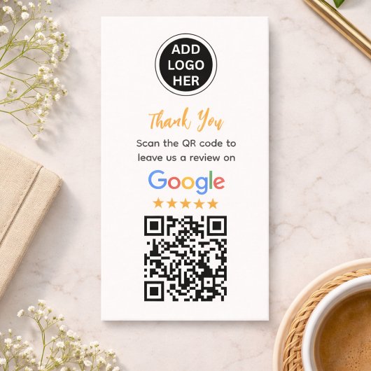 シンプルなGoogleレビュー依頼カード|現代の小さなビジネス コーリングカード