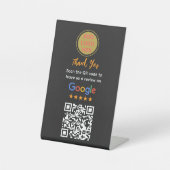シンプルなGoogleレビュー依頼|モダンな中小企業 台座サイン (正面)