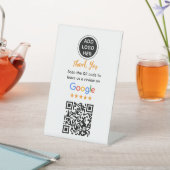 シンプルなGoogleレビュー依頼 モダンな小規模ビジネス 台座サイン (インサイチュ)