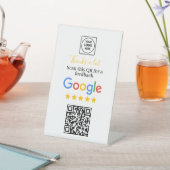 シンプルなGoogleレビューQRモダンディスプレイ 台座サイン (インサイチュ)
