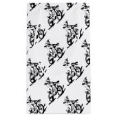 シンプルなMotorcrossのバイクおよびライダー スモールペーパーバッグ (裏面)