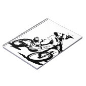 シンプルなMotorcrossのバイクおよびライダー ノートブック (左側)