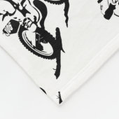 シンプルなMotorcrossのバイクおよびライダー フリースブランケット (角)