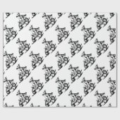 シンプルなMotorcrossのバイクおよびライダー ラッピングペーパー (フラット)