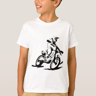 シンプルなMotorcrossのバイクおよびライダー Tシャツ