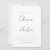 シンプルなQRコード結婚式招待状 招待状 (正面)