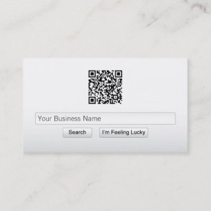シンプルなQRコード調査のバーの名刺 名刺