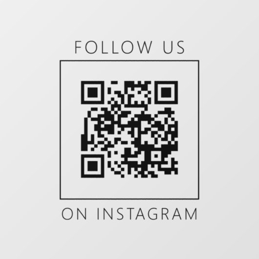 シンプルなQRコード　インスタグラムでフォローしよう ウィンドウサイン (シート)