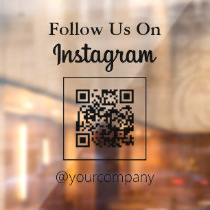 シンプルなQRコード インスタグラムでフォローしよう ウィンドウサイン