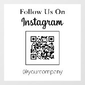 シンプルなQRコード　インスタグラムでフォローしよう ウィンドウサイン (シート)