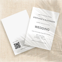 シンプルなQRコード 黒白 ウェディング