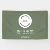シンプルなsage greenの広告ビジネス ロゴ 横断幕 (横)