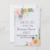 シンプルなSave the Dateカード, ウェディングSave the Date 案内状 (正面)