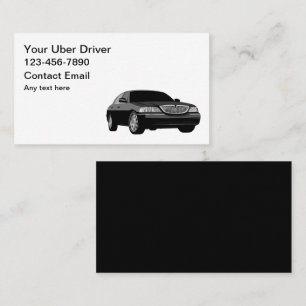 シンプルなUberドライバー編集可能ビジネスカード 名刺