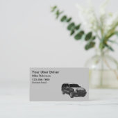 シンプルなUberドライバーSUV名刺 名刺 (スタンド正面)