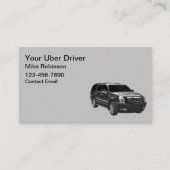 シンプルなUberドライバーSUV名刺 名刺 (正面)